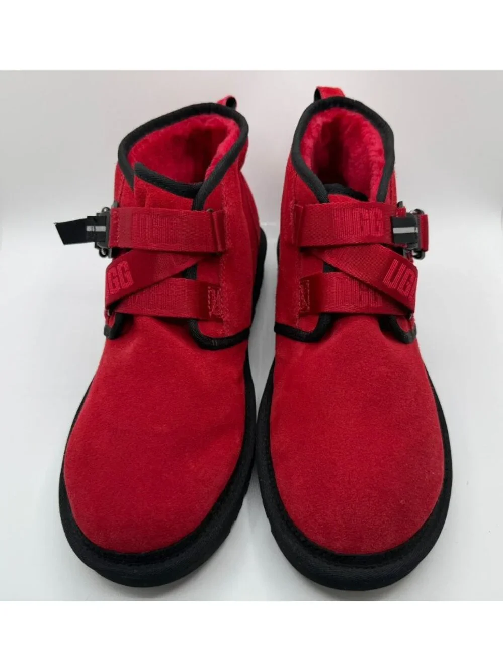 UGG Men's Neumel Snapback Boots Men's Size 11 Samba Red Slip On Fur Lined Shoes